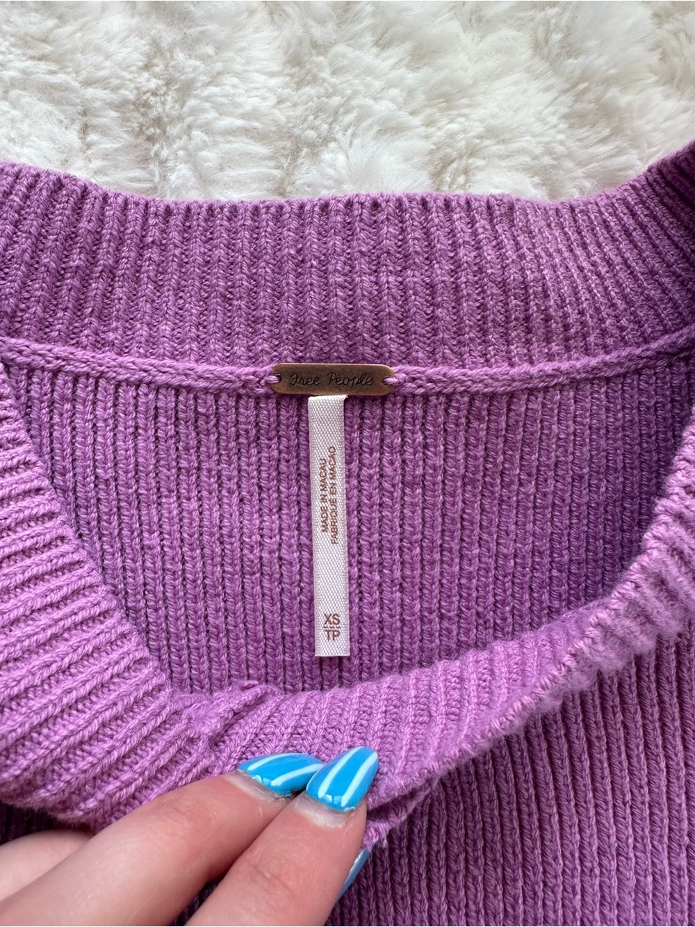 Free People Lavender Easy Street Vest Size XS - Picture 4 of 5